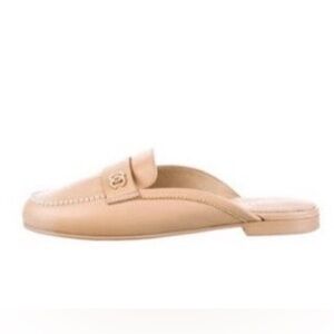 chanel shoe slide loafer 38.5 with dustbag